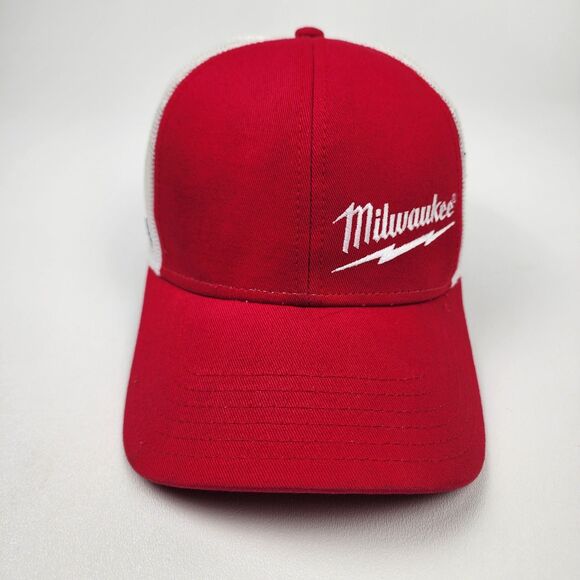 Milwaukee Tool Colorado Flag Trucker Hat Red White Mesh Hook Loop Cap